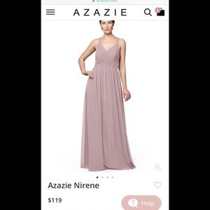 Azazie vintage rose bridesmaid dress
